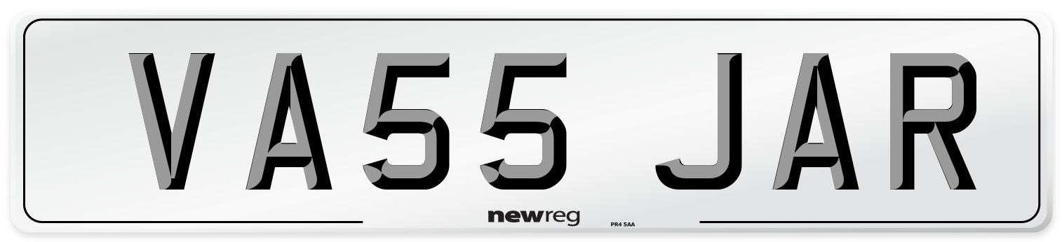 VA55 JAR Number Plate from New Reg